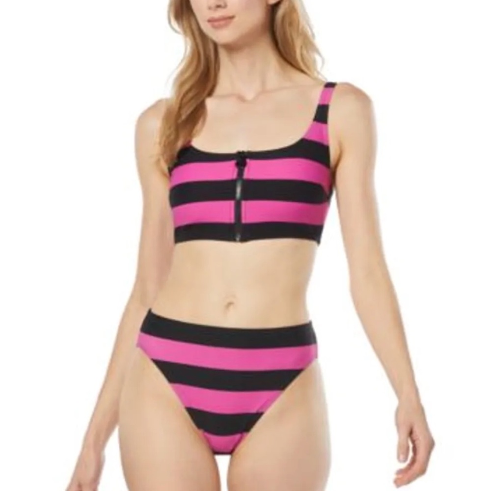 Michael Michael Kors Zip-Front Bikini Set